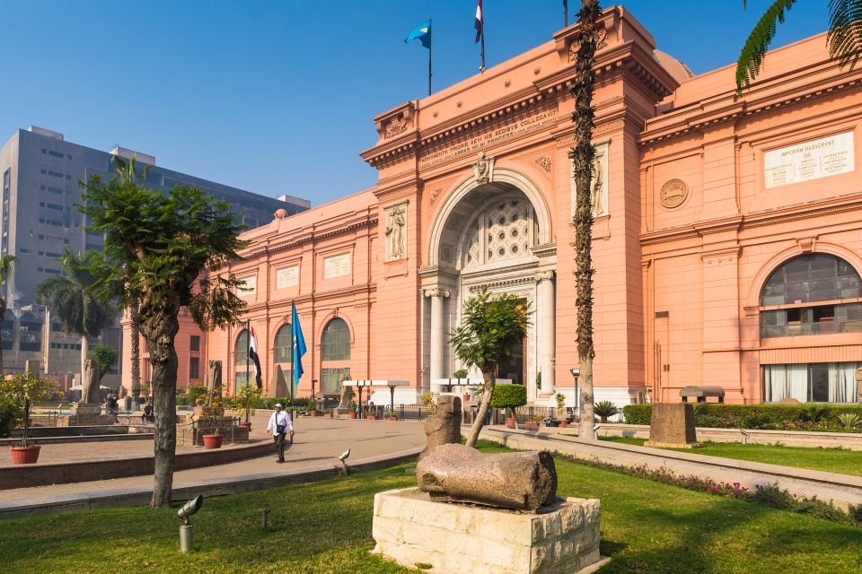 Inside the Egyptian Museum with ancient treasures on a guided budget tour