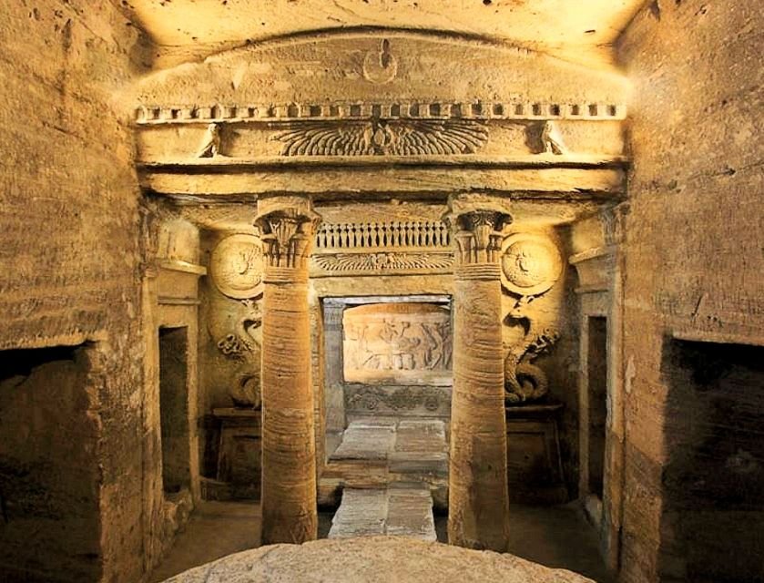 Catacombs of Kom El Shoqafa underground tombs in Alexandria Egypt