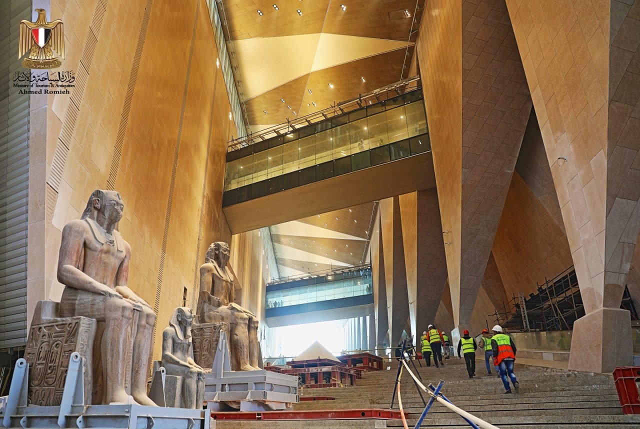 Grand Egyptian Museum near pyramids in Cairo