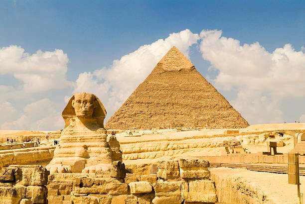 Great Pyramids of Giza and the Sphinx in Cairo, iconic ancient Egypt landmarks
