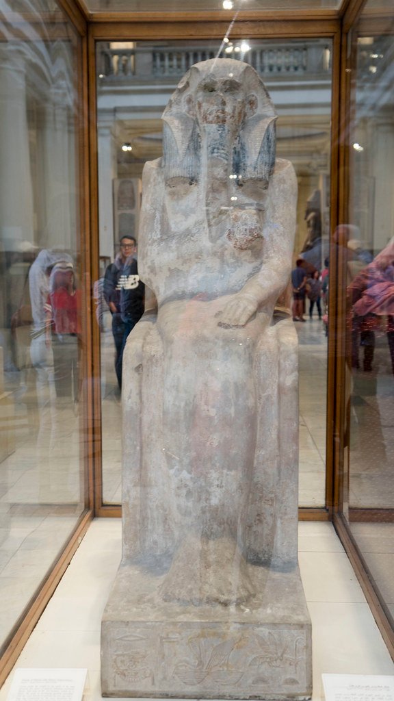 Life-size statue of King Djoser from the Third Dynasty, discovered in a sealed serdab at Saqqara