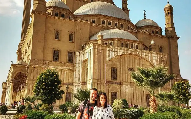 Grand Egyptian Museum exhibits on a Cairo sightseeing day.