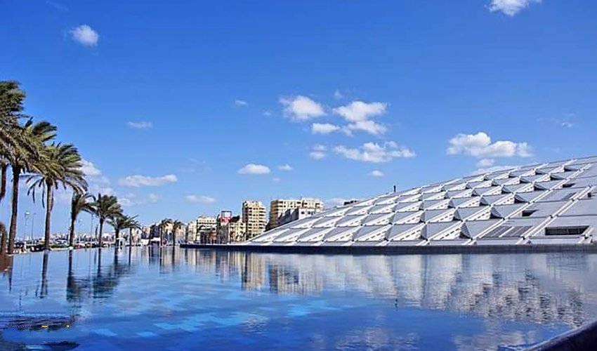 Library of Alexandria modern cultural landmark