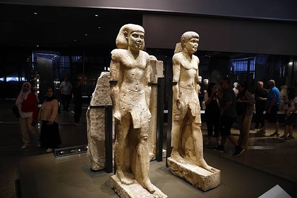 Egypt Tours: Visitors exploring the Red Pyramid at Dahshur and the Grand Egyptian Museum in Cairo